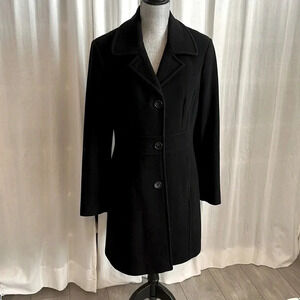 ANNE KLEIN Single Breast Wool  Coat, Size M